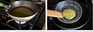 Frying-falafel