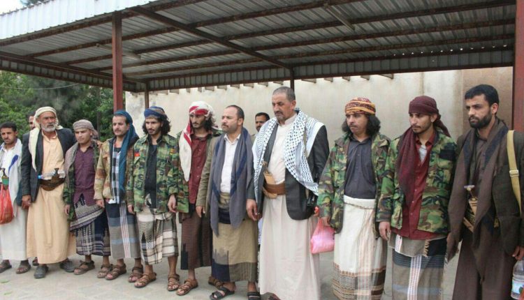 إستقبال عدداً من أسرى الجيش واللجان الشعبية بذمار.